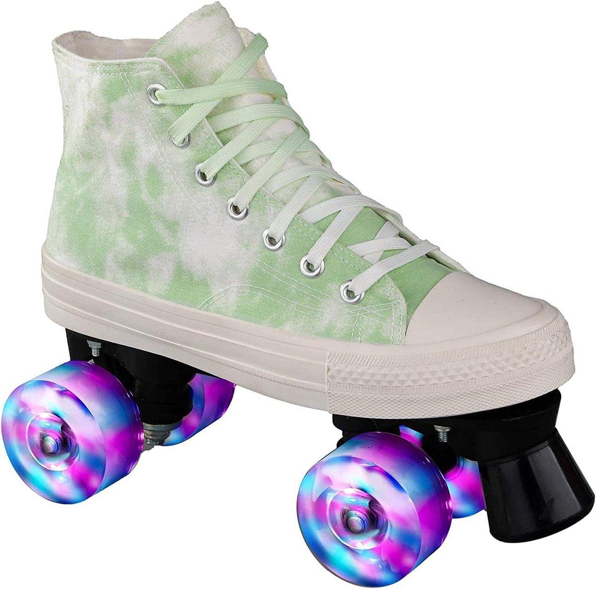 rolschaatsen dubbele rij schoenen skaten vrije tijd klassiek ontwerp maat 36 groen