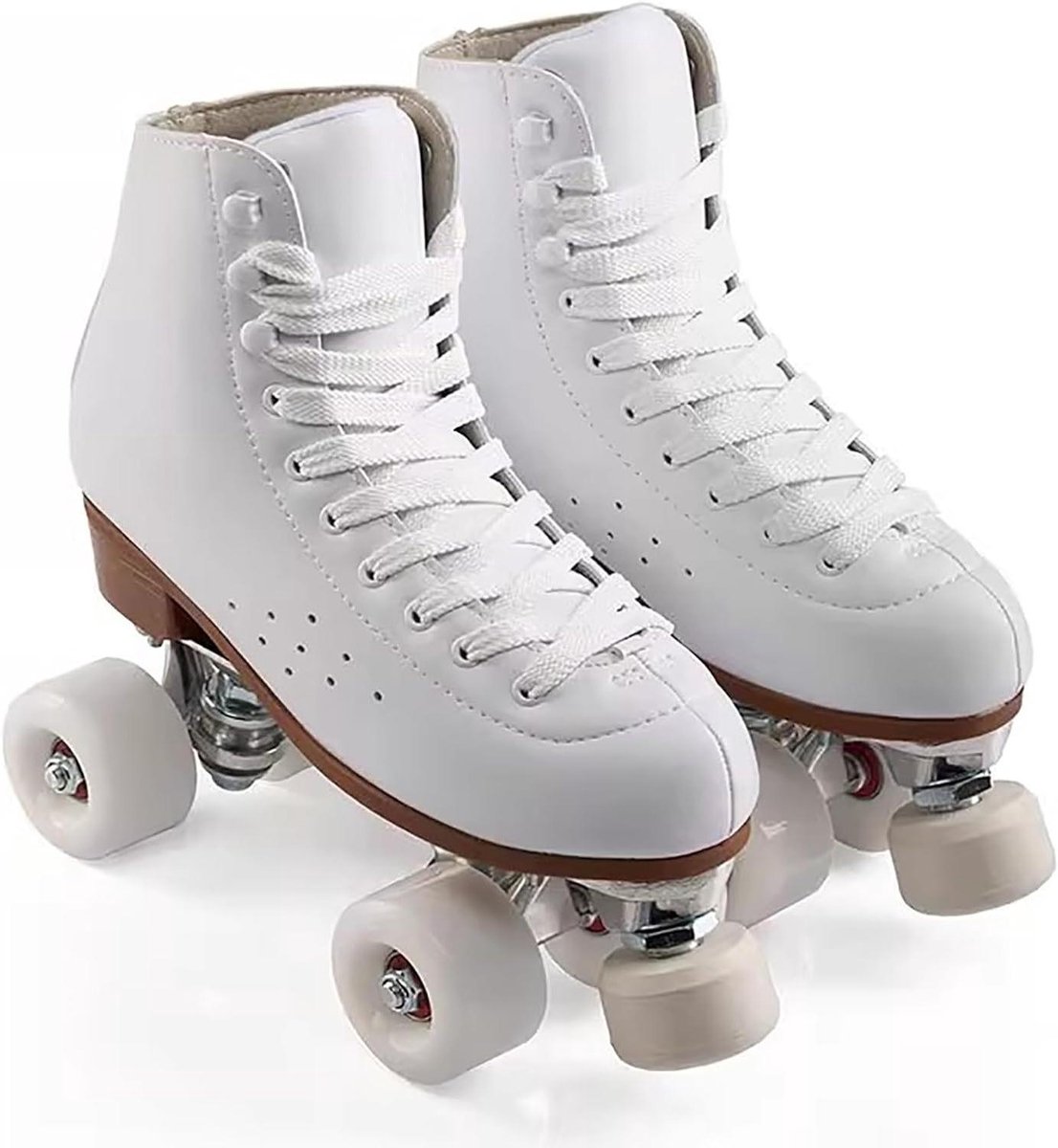 rolschaatsen dubbele rij skatingschoenen skates recreatief skaten hoge pasvorm bescherming maat 39 zwart