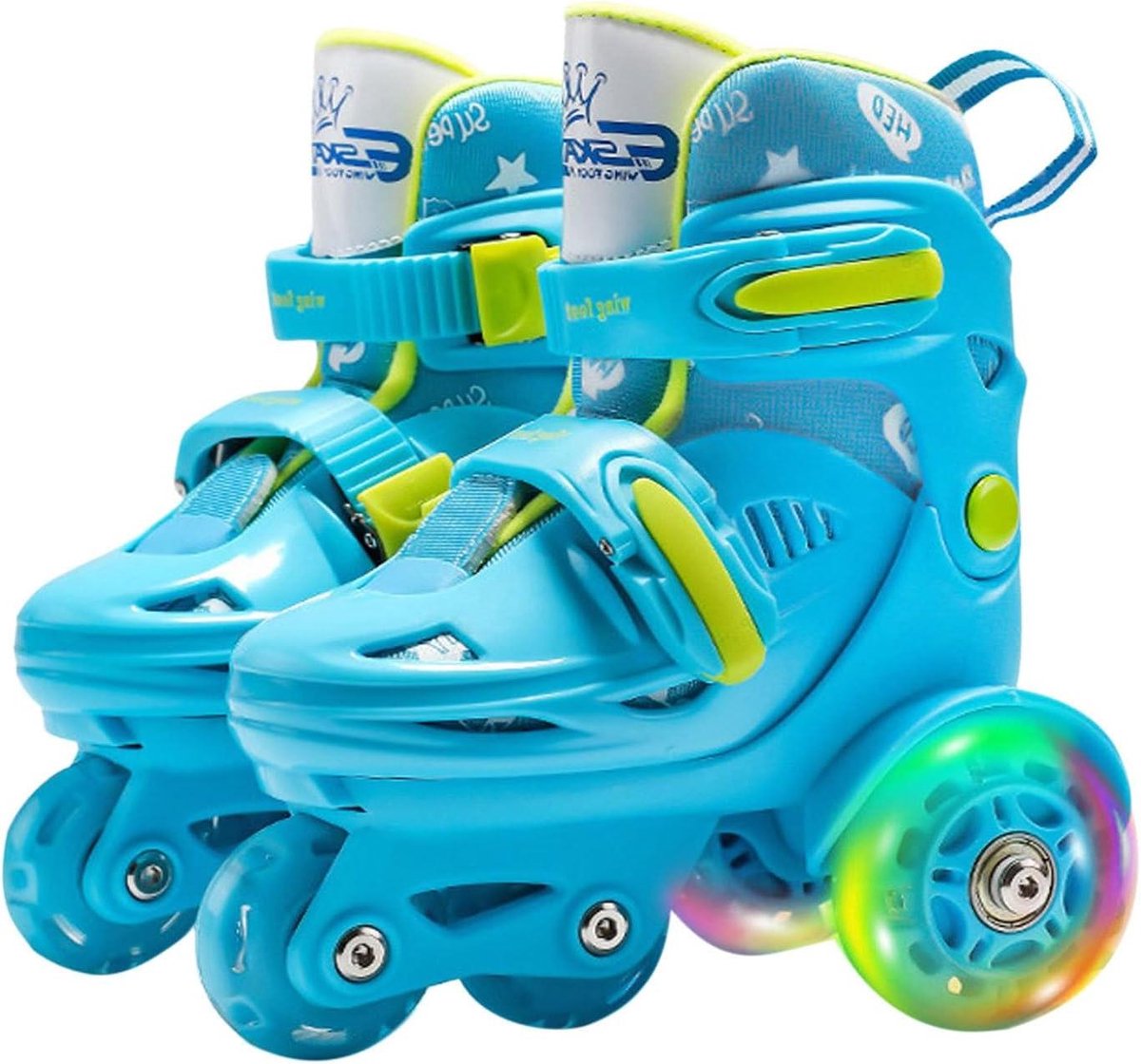 Rolschaatsen Kinderen - Sportlaarzen - Buiten Sporten - Verstelbare Maat - Maat 31-34 - Lichtblauw Rolschaatsen kopen online
