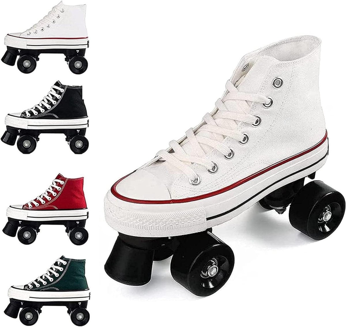 Rolschaatsen - Quad skates Skeelers - Outdoor recreatie - Klassiek dubbele rij ontwerp - Maat 41 - A Rolschaatsen kopen online