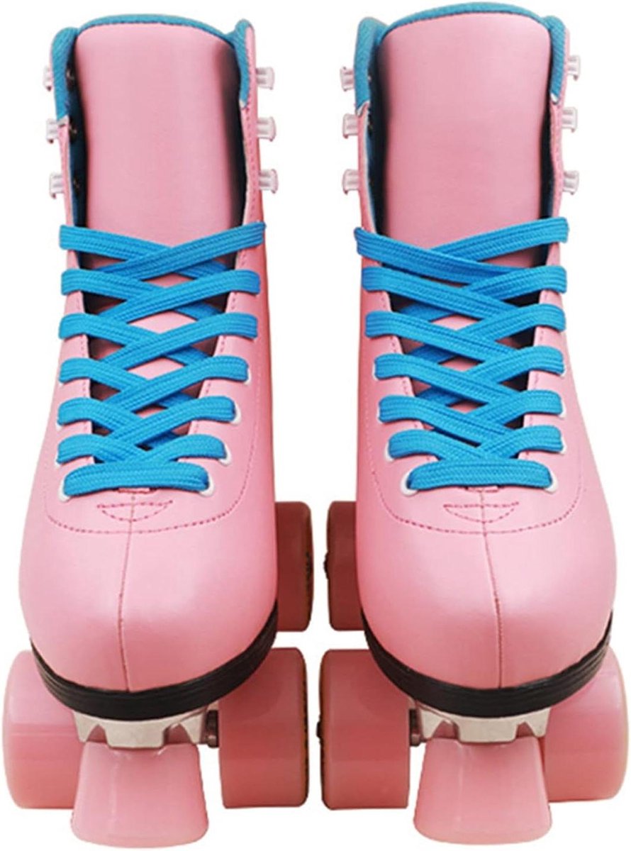 Rolschaatsen Verstelbaar - Vierwielers Schaatsen - Binnen en Buiten - Zachte PU Wielen - Maat 30 - Roze Rolschaatsen kopen online
