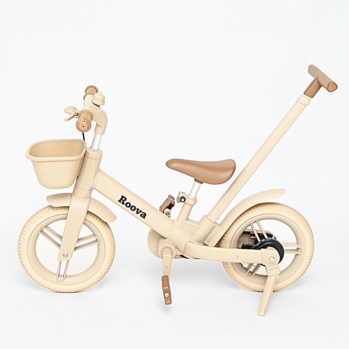 roova bike sand 5 in 1 meegroei loop fiets beige duwstang 2 6 jaar