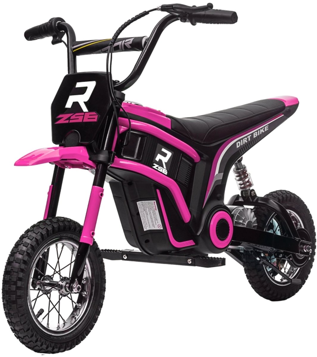 Roze Elektrische Kindermotor 24V – 2 Snelheden (8-16 km/u), Met Licht, Toeter, Muziek – Metalen Frame, 12" Luchtbanden – Geschikt voor Kinderen van 8 tot 12 Jaar Speelgoedaccuvoertuig kopen online