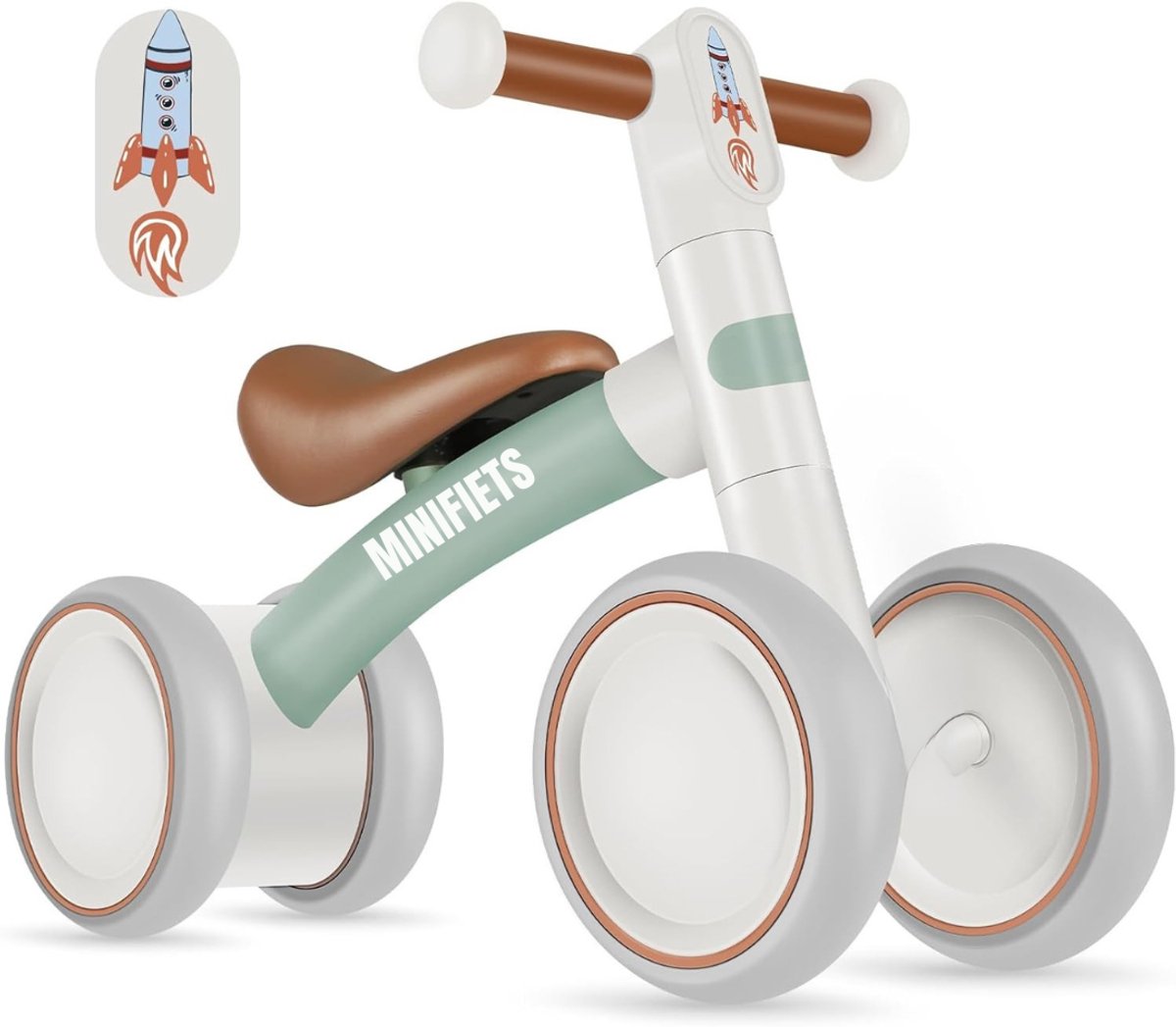 RWB® Loopfiets 2 Jaar - Loopfiets - Loopfiets Zonder Duwstang - Groen - 54cm x 20cm x 37cm Loopfiets kopen online