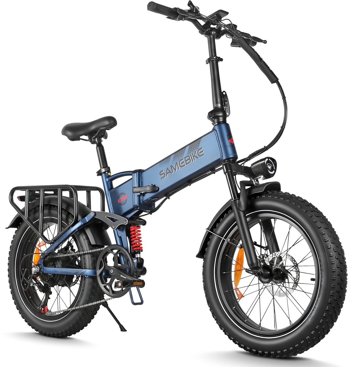 SAMEBIKE RS-A02 Pro Elektrische Fatbike – 48V 15Ah – 20*4 Inch Banden – 110KM Bereik – Opvouwbaar – Mechanische Schijfremmen –Blauw Fiets (elektrisch) kopen online
