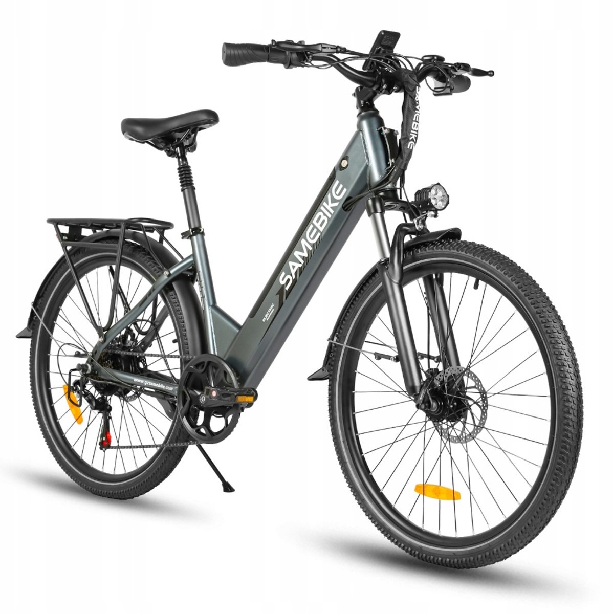 Samebike RSA01Pro-T 26'' Elektrische Fiets – 36V 15Ah, 90km Bereik, 250W Motor, 7-Speed Shimano, Dubbel Geveerd – Grijs Fiets (elektrisch) kopen online