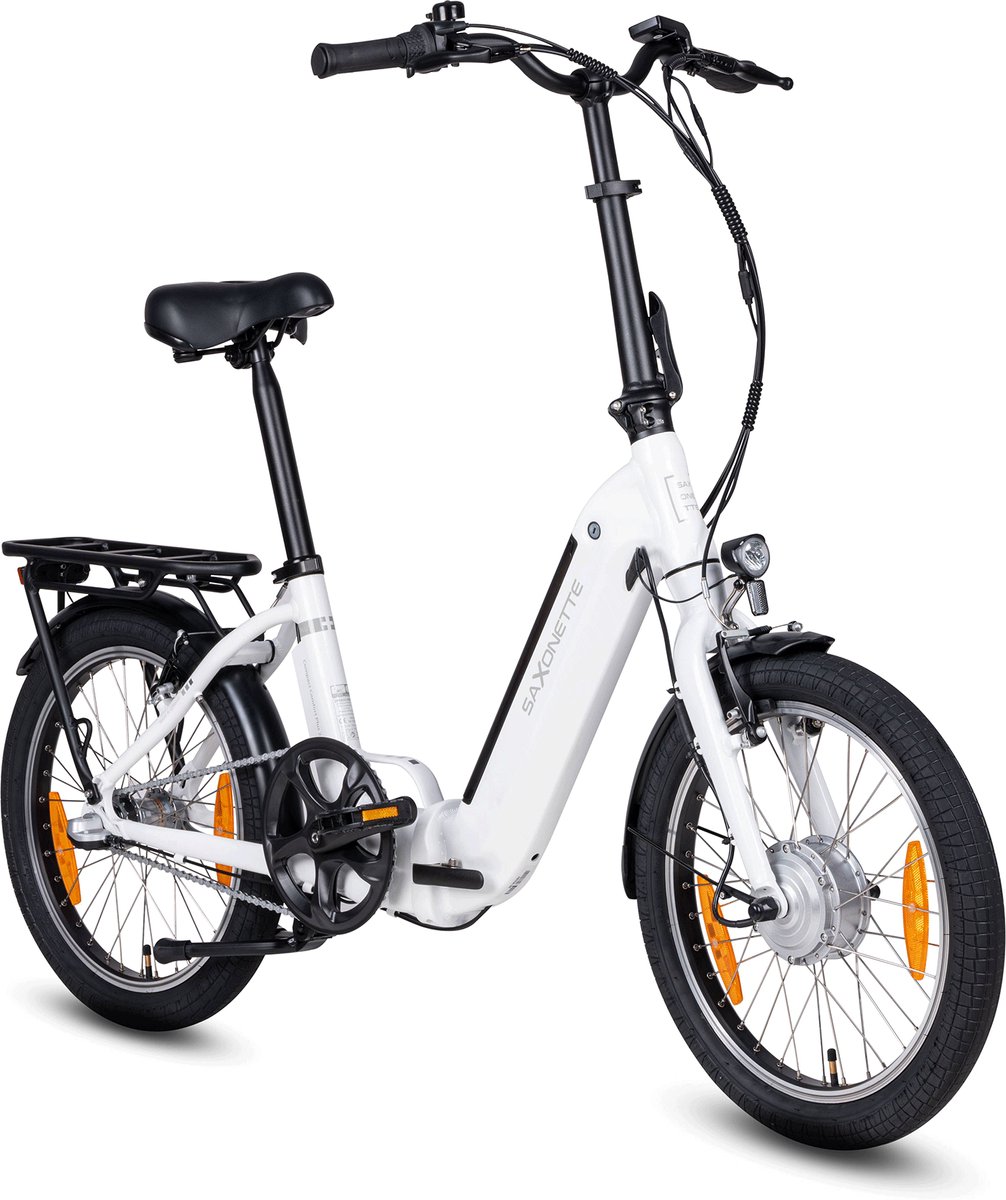 SAXONETTE Compact Comfort Plus 2.0 E-bike Vouwfiets 20 Inch - 410Wh - Actieradius 50-90 km - Shimano 7 Versnellingen - LCD Kleurendisplay-Wit glanzend Fiets (elektrisch) kopen online