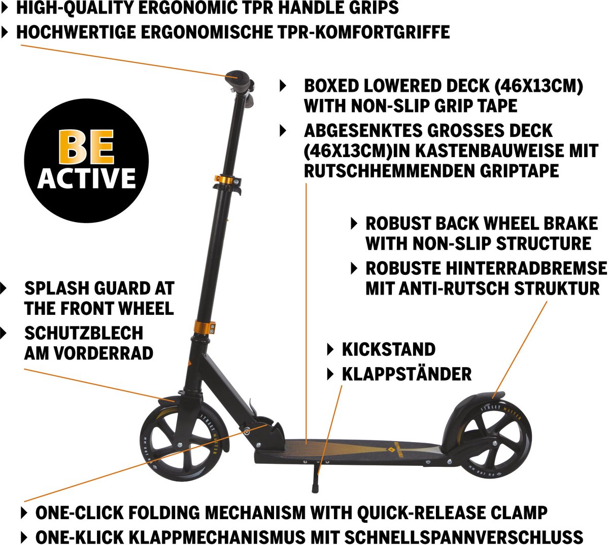 schildkr t step city scooter street master 2 0 zwart goud 200mm