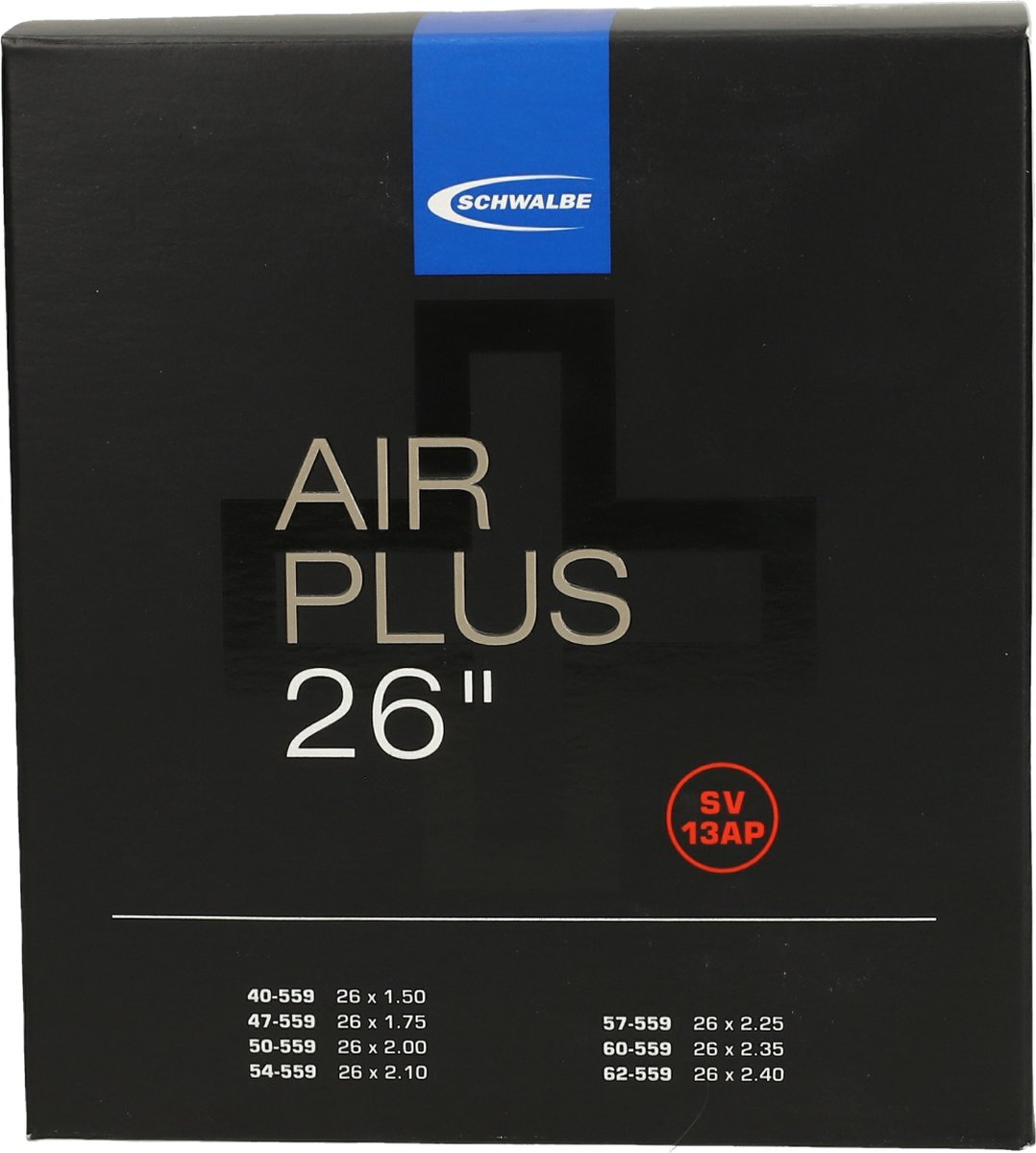 Schwalbe Air Plus binnenband 26 inch 40/62-559 met Frans ventiel 40 mm voor e-bike en cargobike Fiets kopen online