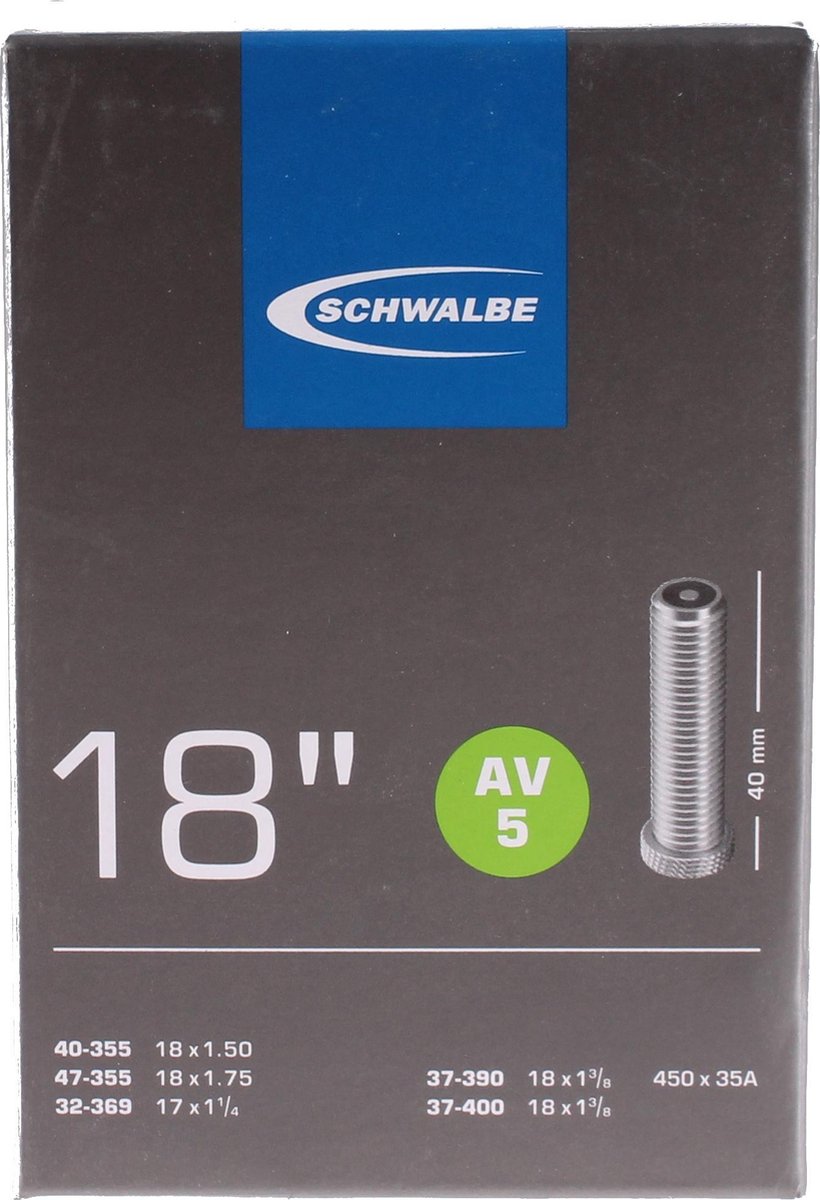Schwalbe Binnenband 18 Inch (40/47-355 32-369 37-390/400) Av 40 Mm Fiets kopen online