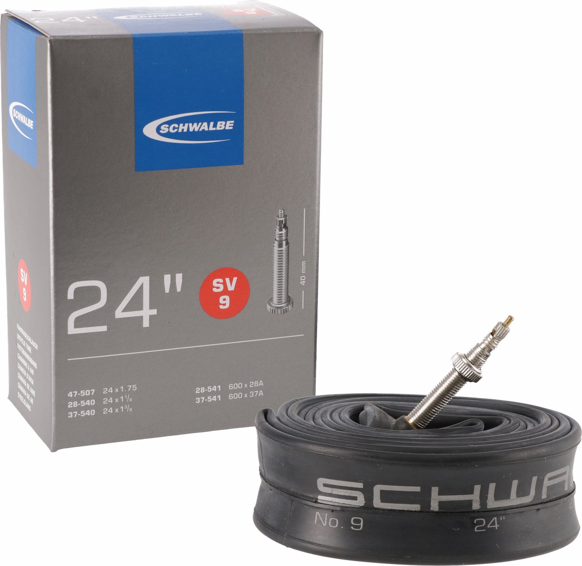 Schwalbe DV9 - Binnenband - 28/47 - 507/541 - 24 x 1 1/8 - 1.9 inch - Frans Ventiel - 40 mm Fiets kopen online