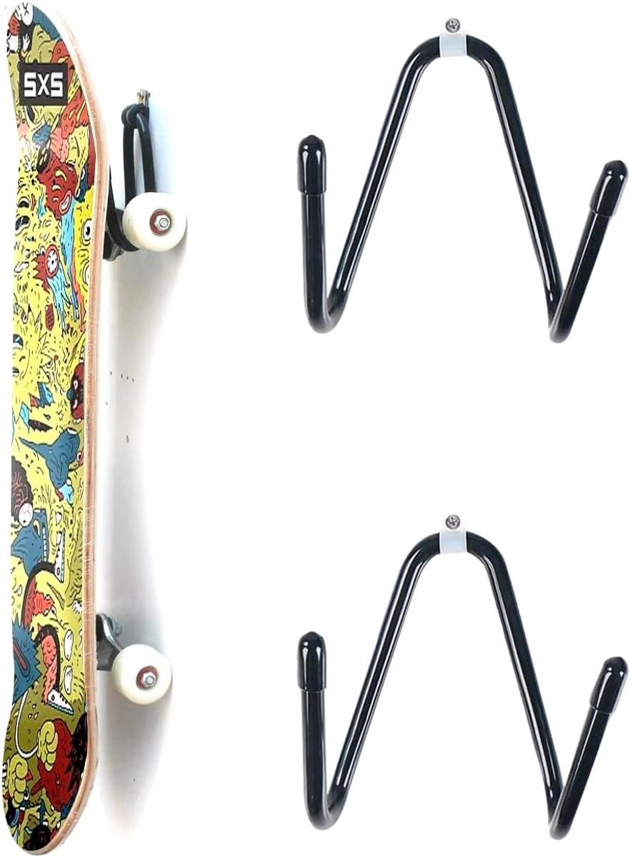 Set van 2 Wandbeugels voor Skateboard, Longboard en Penny Board - Inclusief Schroeven voor Makkelijk Ophangen en Ruimtebesparing Skateonderdeel kopen online