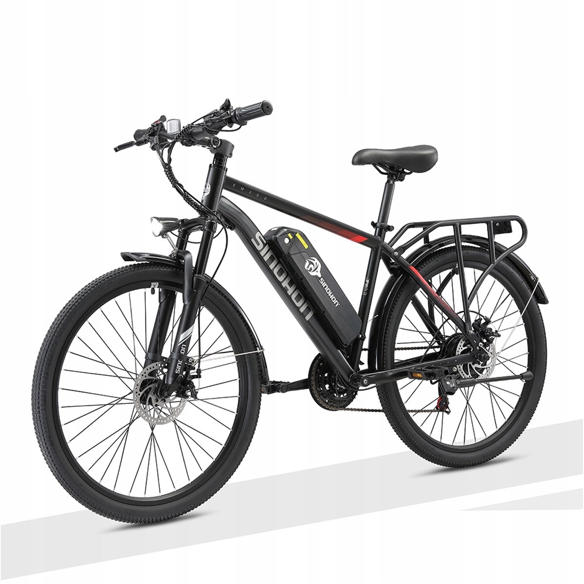 SINOHON EM200 26‘’ Elektrische Fiets – 250W Motor, 48V 12,5Ah Accu, 21 Versnellingen, 25km/u – Stadsfiets met LED-Vertichting Fiets (elektrisch) kopen online