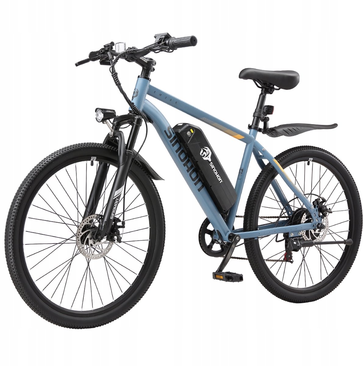 sinohon em200d 26 elektrische mtb 250w motor 36v 10 4ah accu 60km bereik 7 speed shimano led koplamp