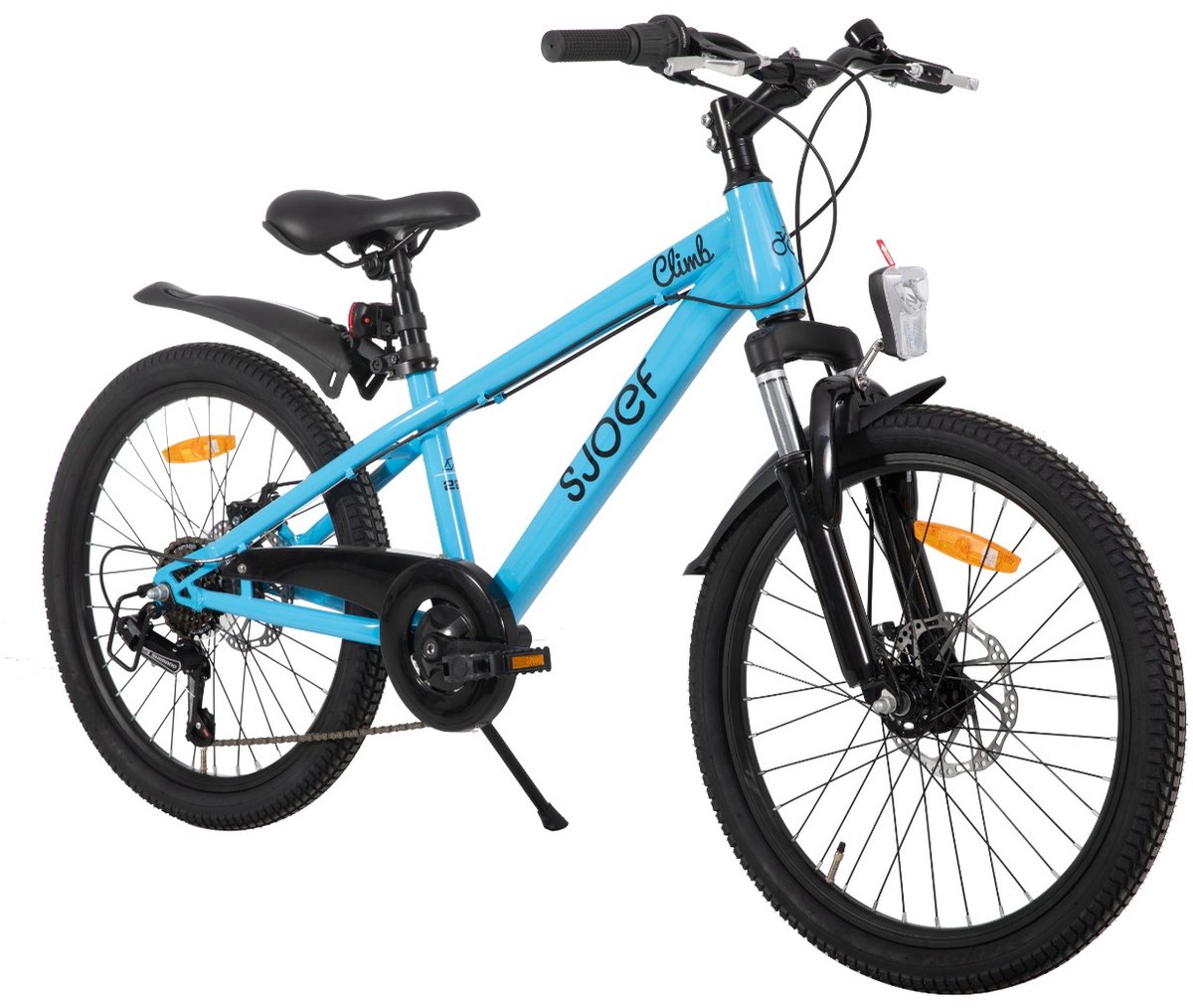 SJOEF Climb Jongensfiets / Mountainbike 22 inch | 6 Versnellingen | Schrijfremmen | Blauw Kinderfiets kopen online