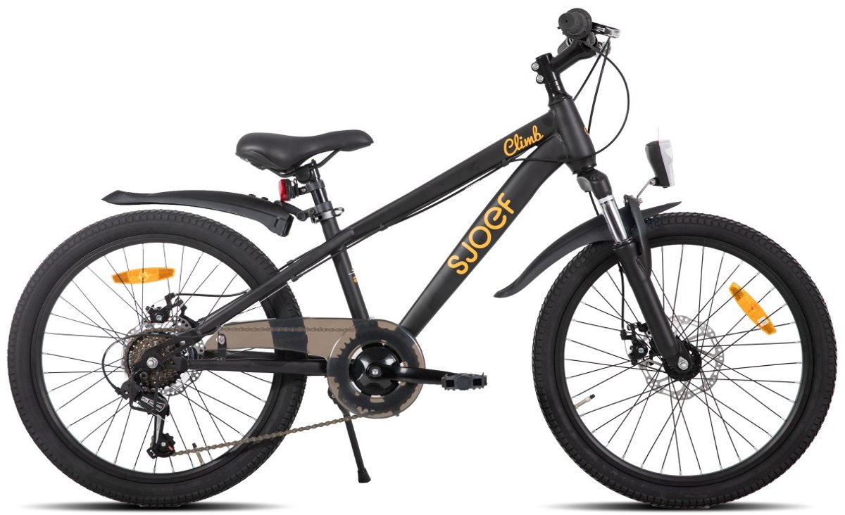 SJOEF Climb Jongensfiets / Mountainbike 22 inch | 6 Versnellingen | Schrijfremmen | Zwart Kinderfiets kopen online