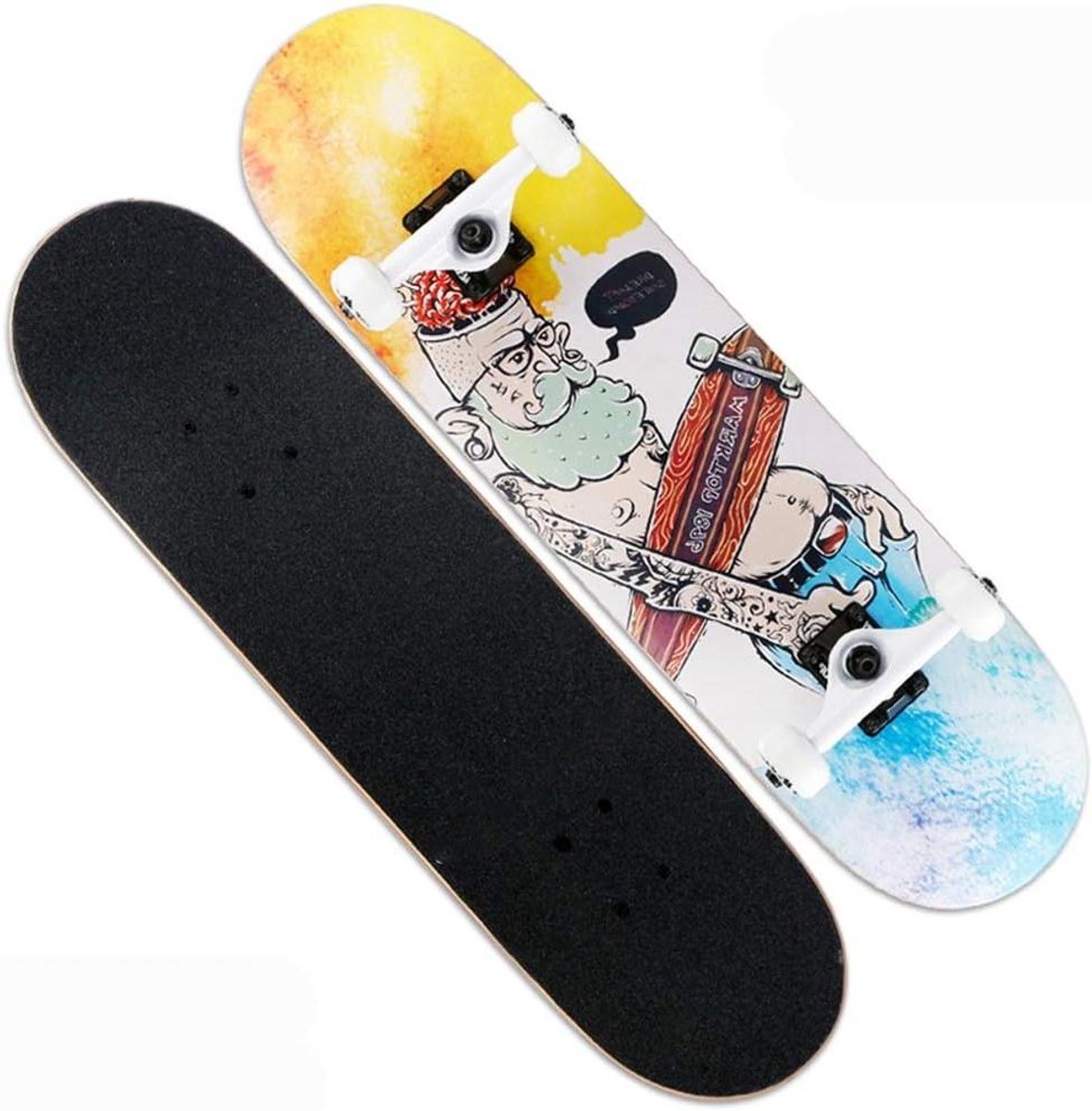 Skateboard 31.25 Inch Longboard Cruiser Hard Rock Esdoorn Geschikt Voor Volwassen Tieners Dubbele Kick Professionele Skateboard 100A PU Wiel ABEC 11 Lager Kids Compleet Skateonderdeel kopen online