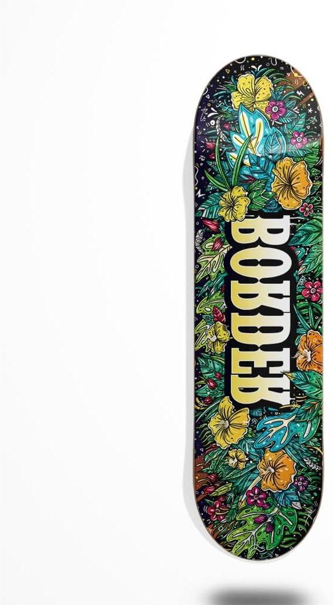 Skateboard Deck - Houten Plank - Street Tricks - Groen Bloemen Design - 8.25 Inch - Meerkleurig Skateonderdeel kopen online