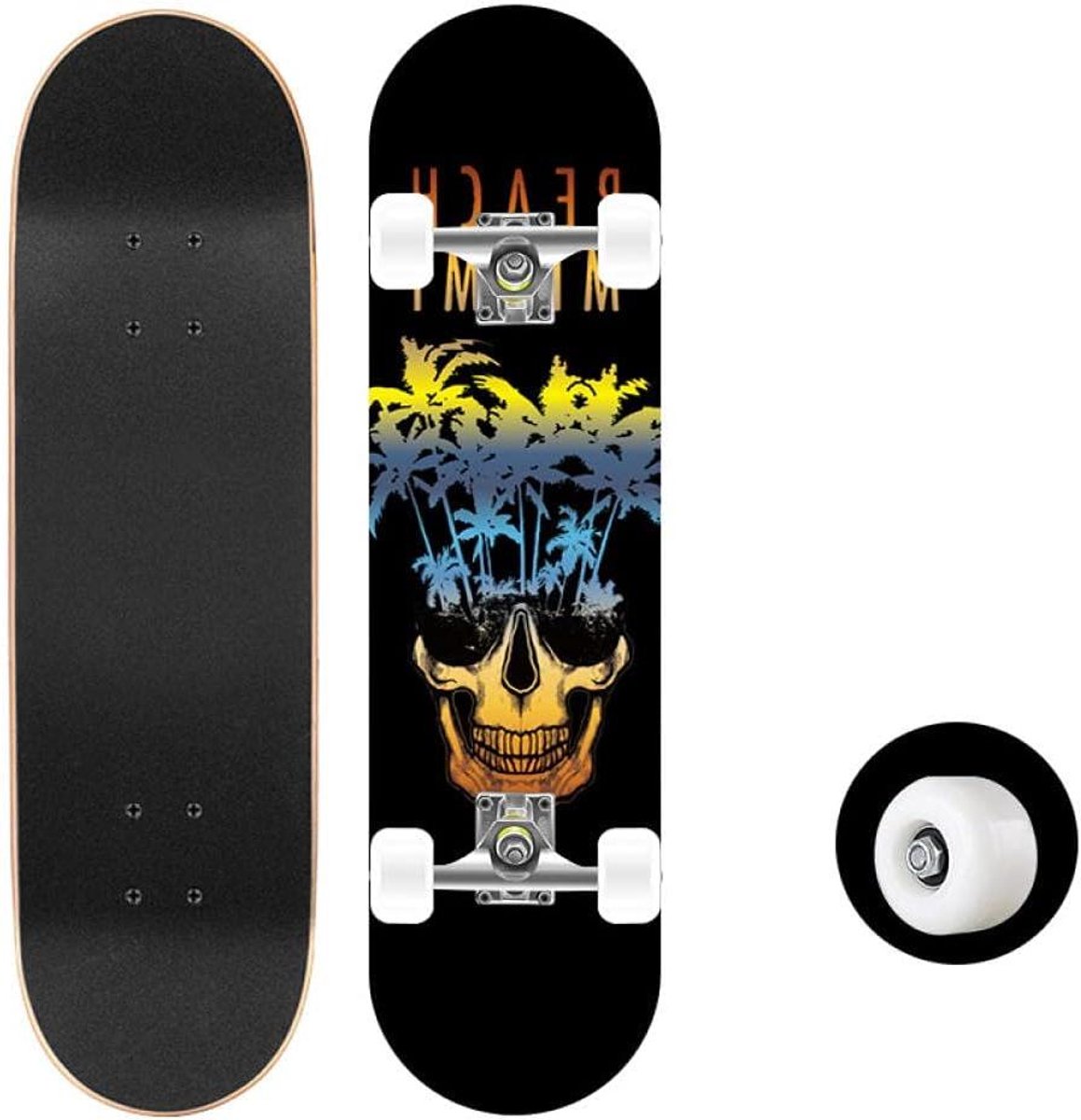 Skateboard Forest Skull - Longboard Penny Board - Outdoor Skate Fun - 7-laags Esdoornhout Dek - 80 x 20 cm Skateonderdeel kopen online