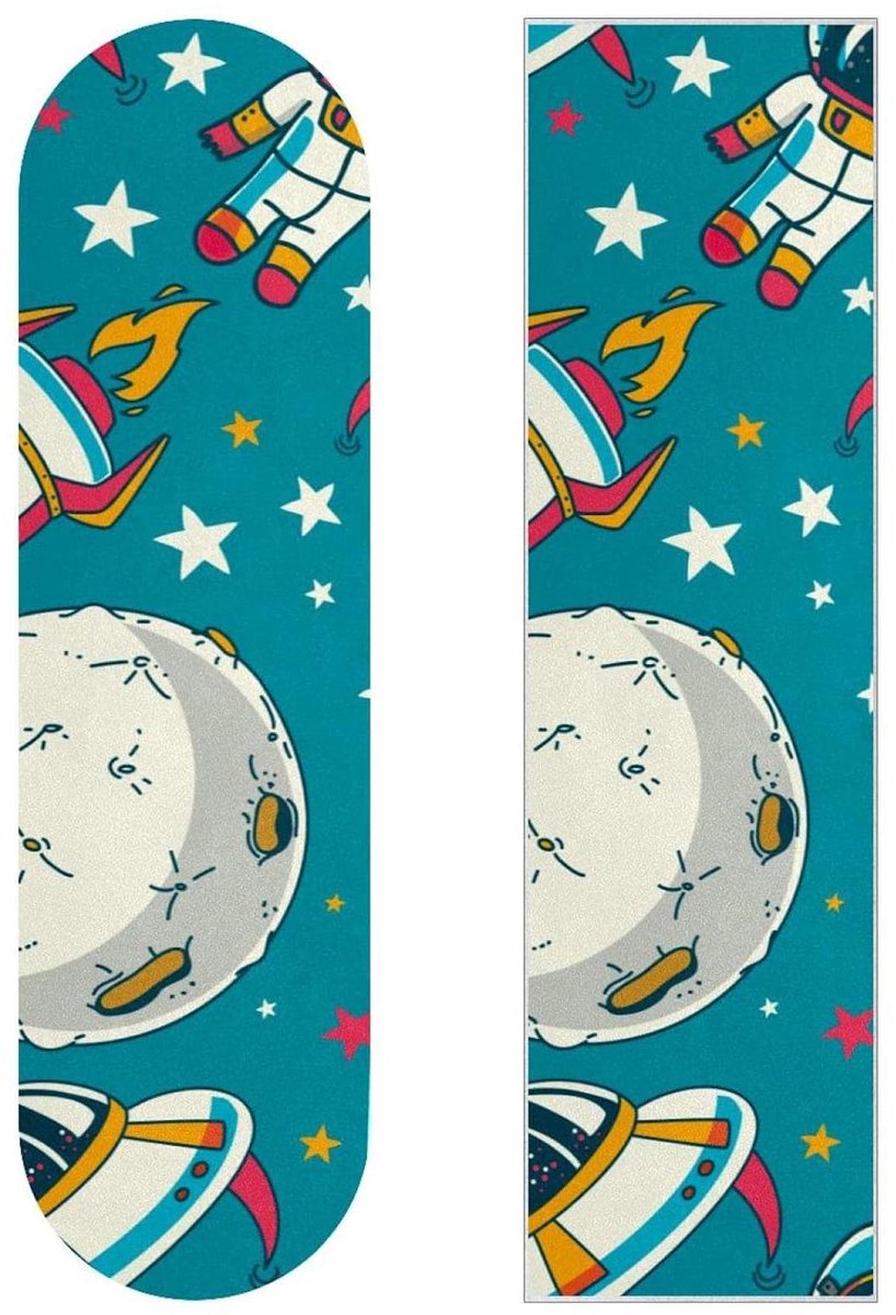 Skateboard Grip Tape - Longboard Sticker - Skateboarden Verbeteren - Waterdicht en Slijtvast - 2 Stuks 22.4x83 cm - Gekleurd Skateonderdeel kopen online