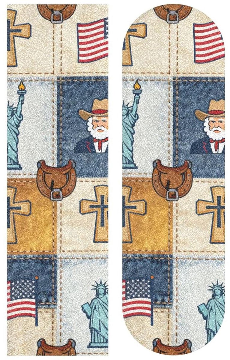 Skateboard Griptape - Scooter Grip Tape - Skateboarden - Denim Patroon - 84 x 23 cm - Blauw Skateonderdeel kopen online