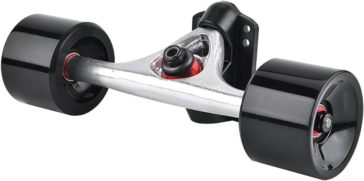 Skateboard Onderdelen Set - Trucks Wielen Lagers - Skateboard Reparatie - Complete Set Inclusief - 70x50mm Wielen - Zilver Zwart Skateonderdeel kopen online