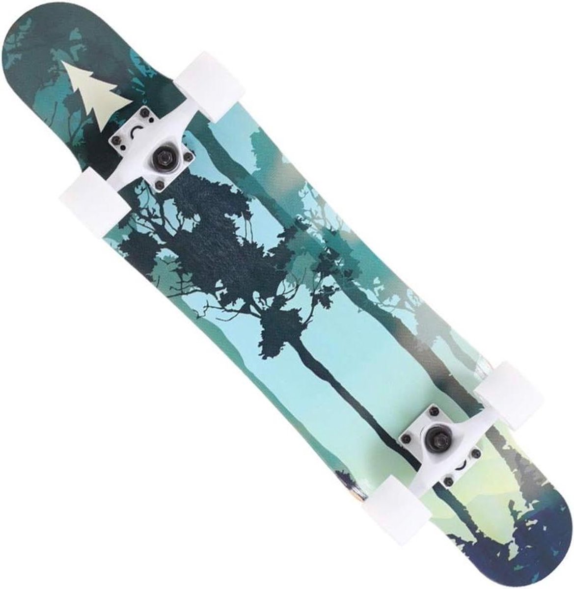 skateboard street board dans board straat dansen dubbele kick 80x20x13cm j