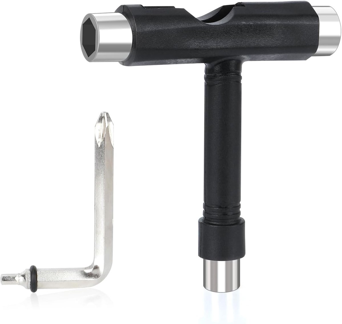 skateboard t bone tool multi function skate tool voor skateboards en rollerskates zwart metaal