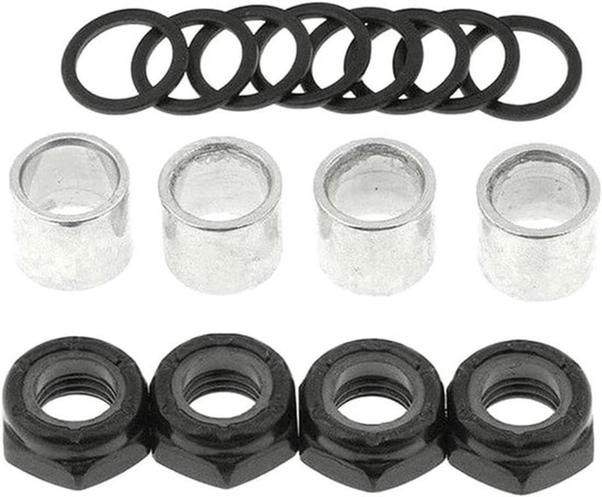 Skateboard Truck Snelheidskit - Wasmachines, moeren en spacers - Lagerprestaties - Voor mannen en vrouwen - Outdoor skateboarden - Geschikt voor alle merken - Zwart, Rood, Blauw - 2 sets Skateonderdeel kopen online