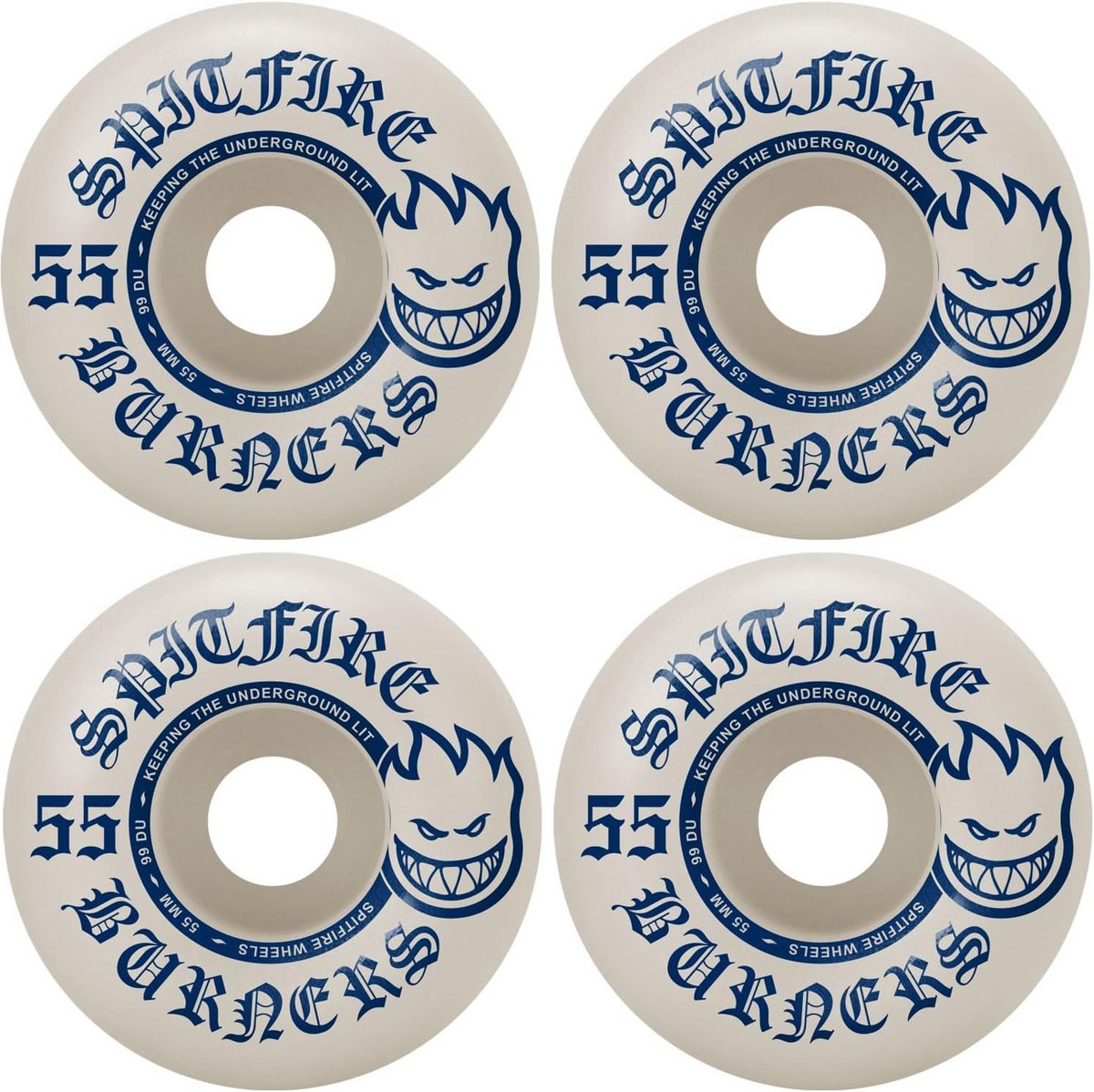 skateboard wielen 55mm 99a wit blauw hoogwaardige urethaan voor skaten