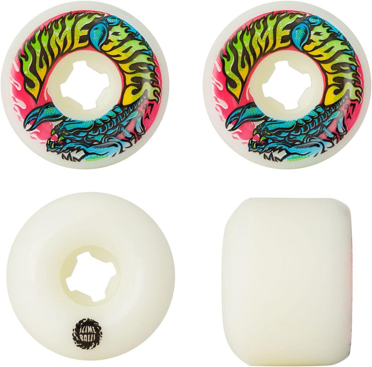 Skateboard Wielen 60mm 97A Wit - Krachtige Urethaan voor Optimale Grip Skateonderdeel kopen online
