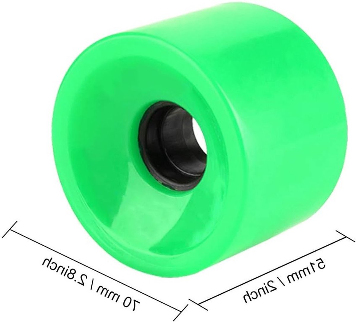 Skateboard wielen 70 x 51 mm voor longboard - duurzame polyurethaan wielset voor soepel rijden Longboard kopen online