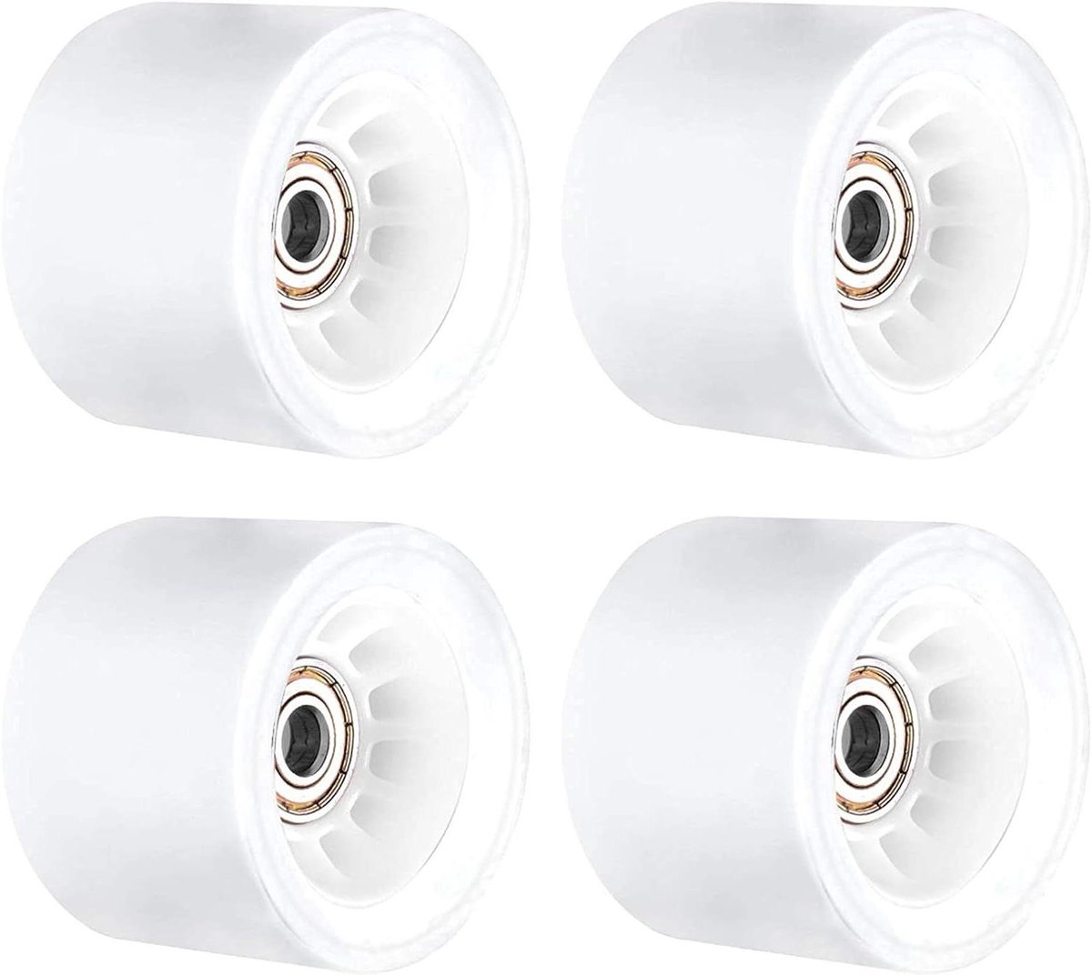 skateboard wielen cruiser wielen straat en park hoge rebound urethaan 60mm 4 stuks wit