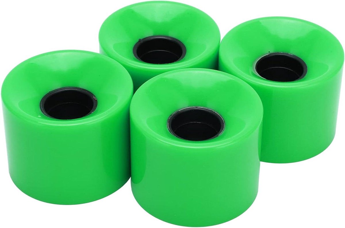 Skateboard Wielen - Longboard Cruiser - Soepel Rijden - Hoge Elasticiteit - 60 mm - Groen Skateonderdeel kopen online