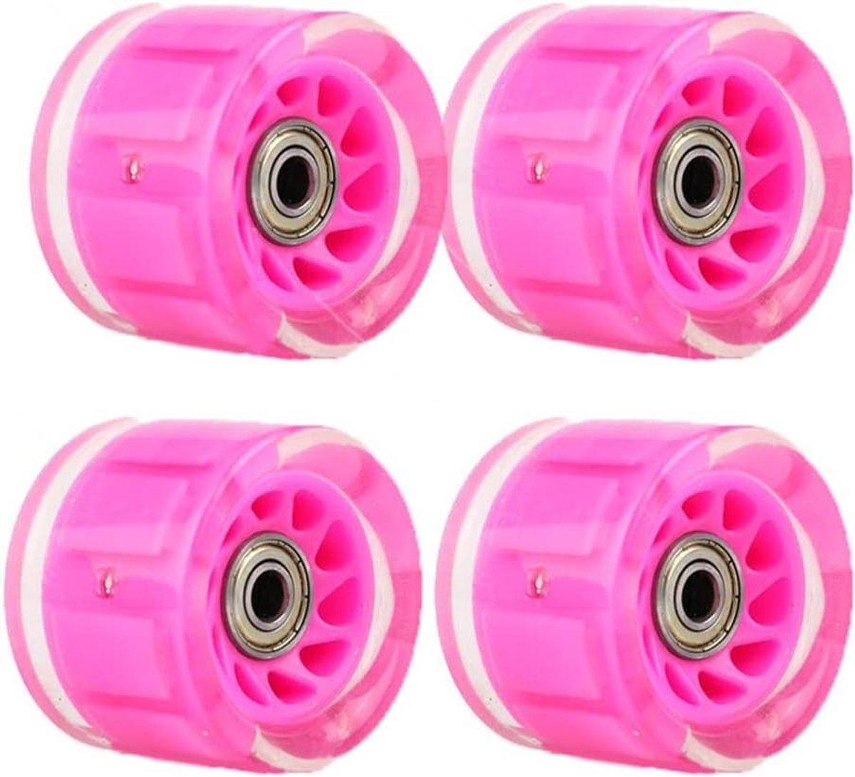 skateboard wielen longboard cruiser wielen soepel rijden met lichtgevende lagers 60mm 90a roze