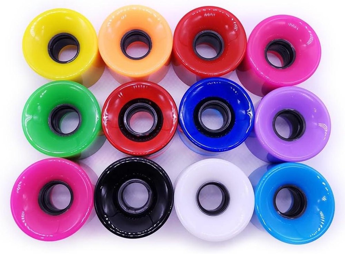 Skateboard Wielen - Longboard Wielen - Glad Rijden - Zachte Schokabsorptie - 60x45mm 78A - Diverse Kleuren Skateonderdeel kopen online