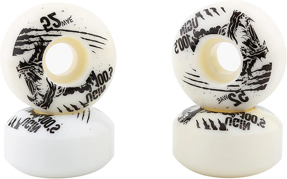 skateboard wielen longboard wielen outdoor rijden veerkrachtig pu materiaal 52mm x 30mm wit