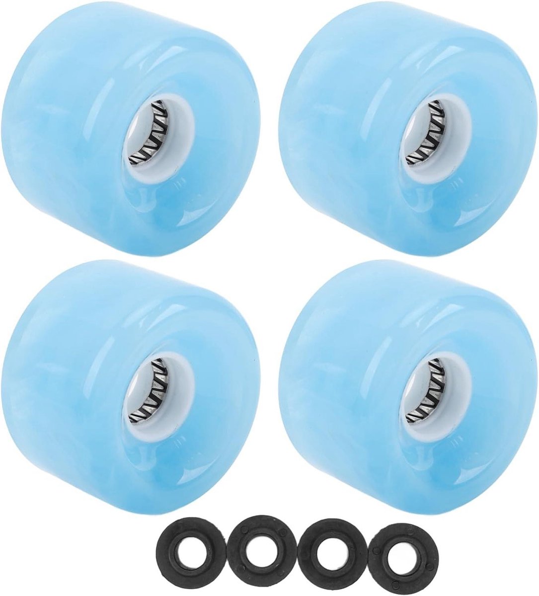skateboard wielen longboard wielen soepel cruisen hoge rebound pu set van 4 blauw
