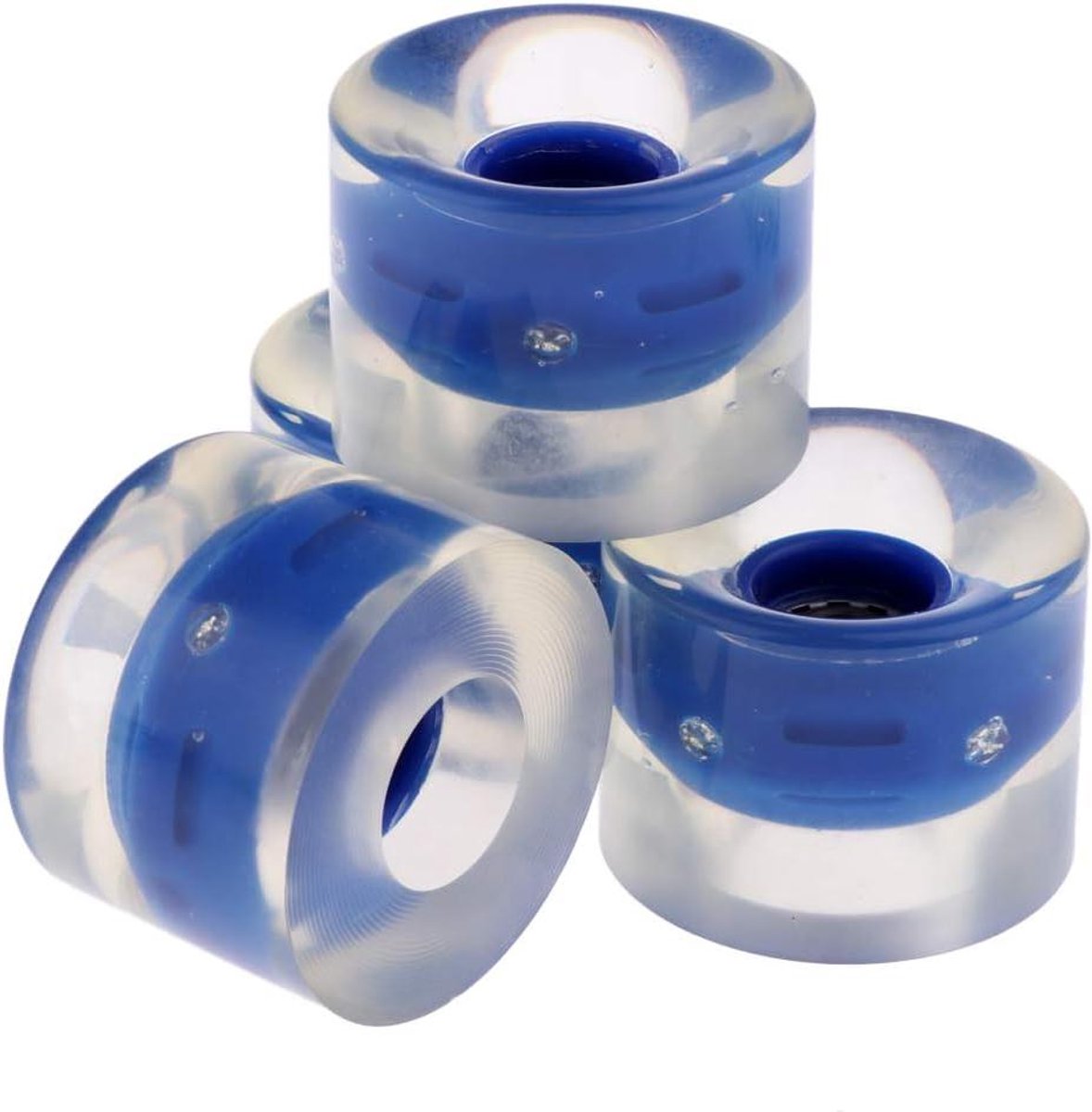 skateboard wielen longboard wielen straat rijden oplichten s nachts 60mm diameter donkerblauw
