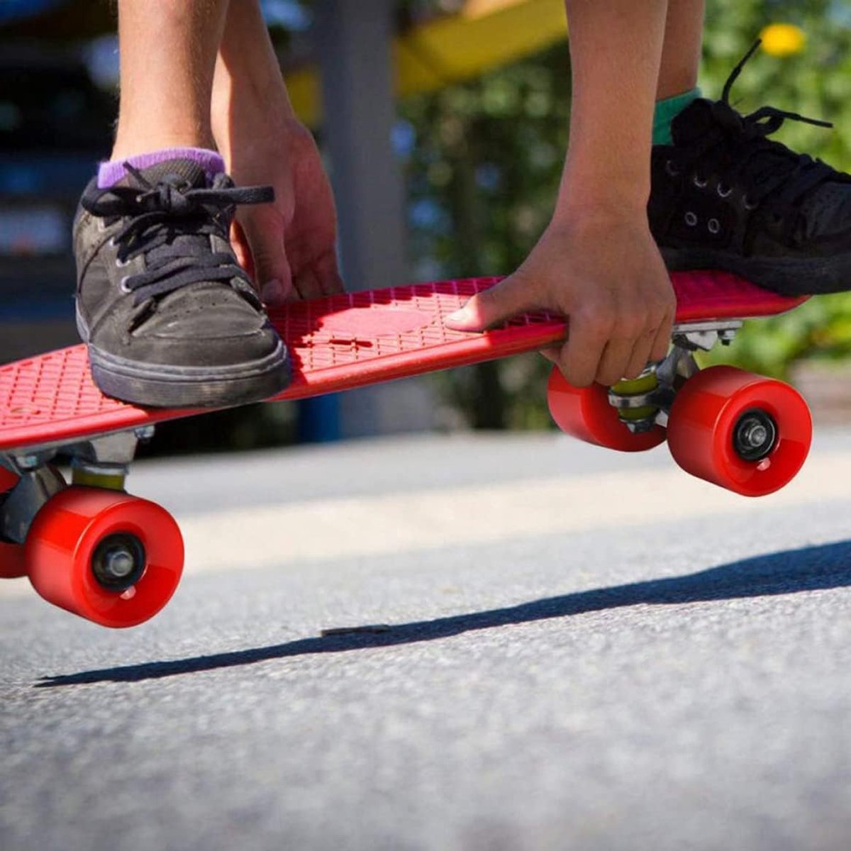 Skateboard Wielen - Longboard Wielen - Straat Skaten - Slijtvast PU Materiaal - 60x45mm 78A - Rood Skateonderdeel kopen online