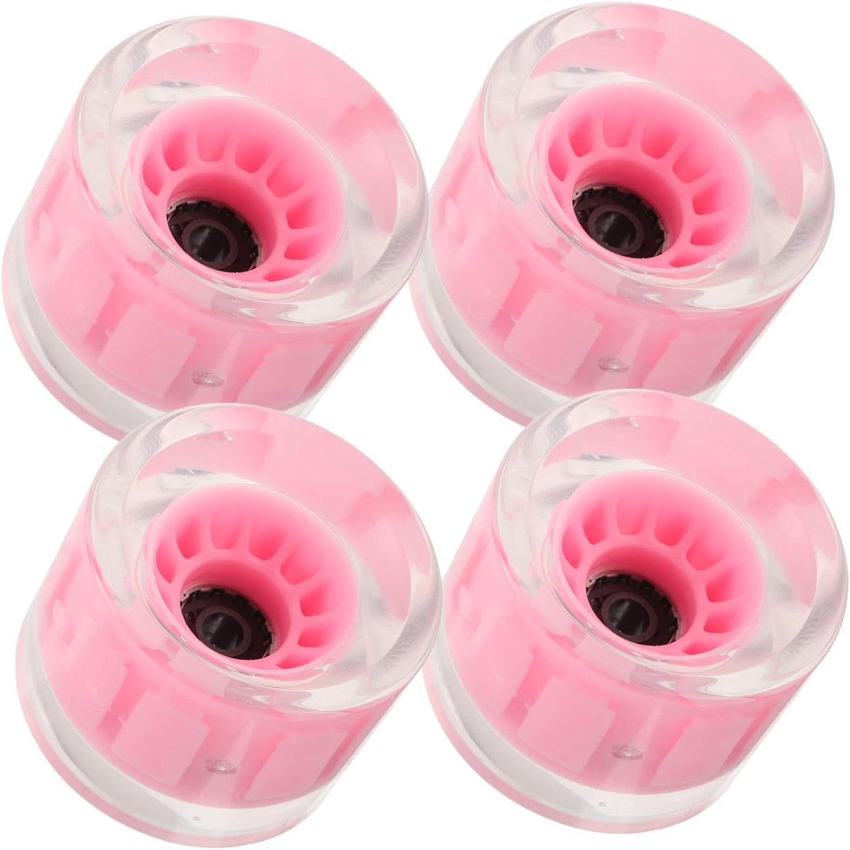 Skateboard Wielen Set - Cruiser Wielen - Straat Skaten - Oplichtend Effect - 6.7cm Diameter - Multicolor Skateonderdeel kopen online