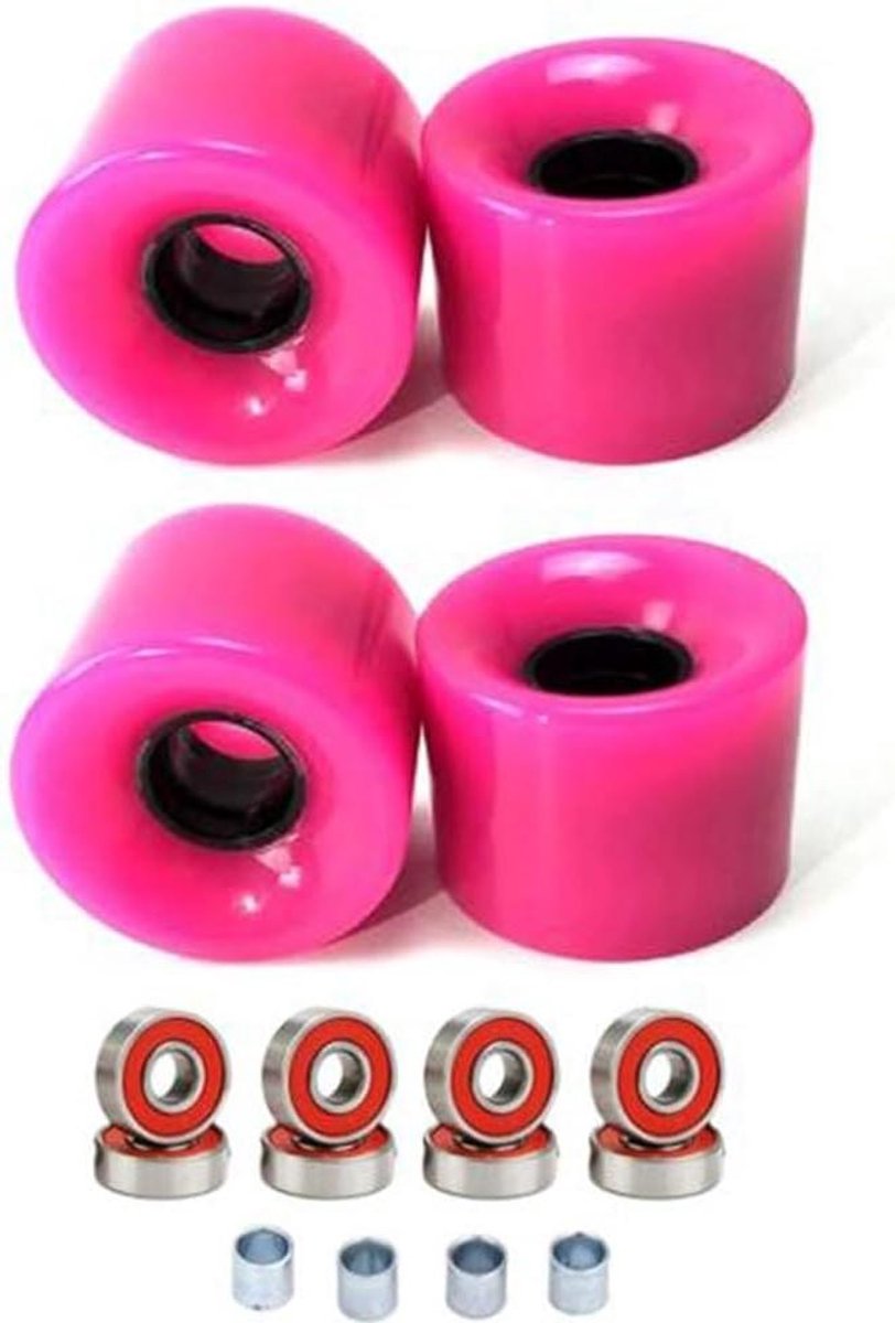 Skateboard Wielen Set - PU Wielen - Straat Skaten - Complete Set Met Lagers - 60x45mm 78A - Meerdere Kleuren Skateonderdeel kopen online