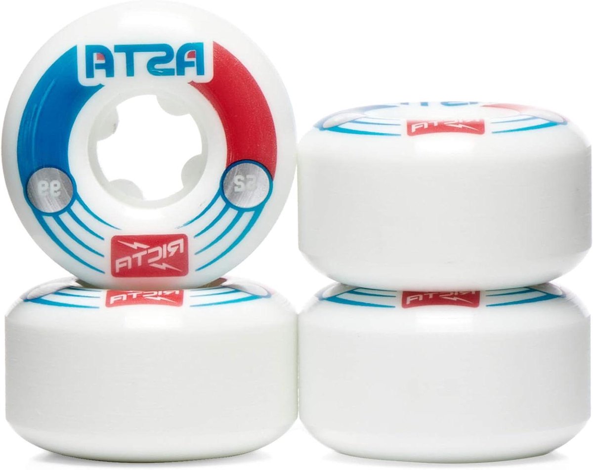 Skateboard Wielen - Set van vier - Street Skateboarding - Lichtgewicht ontwerp - 52mm 99a - Wit Skateonderdeel kopen online