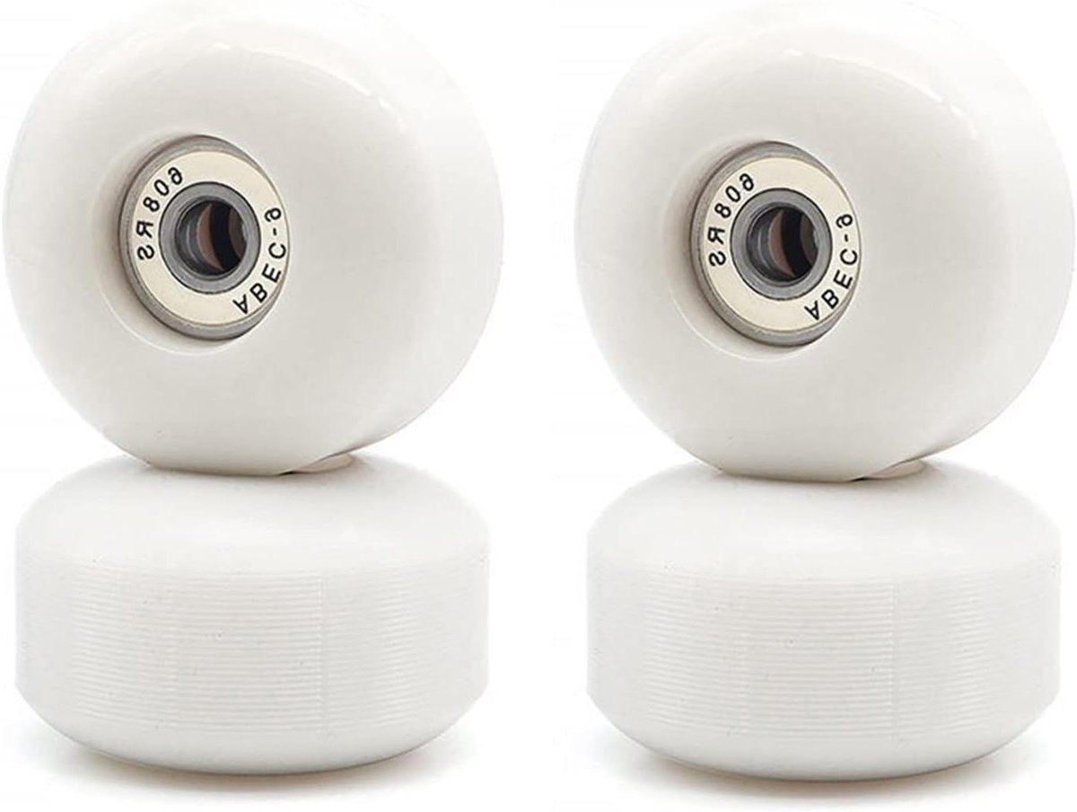 Skateboard Wielen - Street Wielen - Straat Skateboarden - ABEC-9 Lagers - 52mm x 32mm - Wit Skateonderdeel kopen online