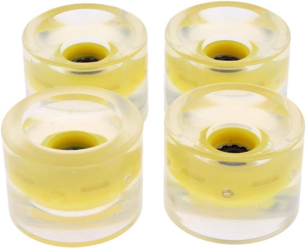 skateboard wielen vervangende wielen straat skaten lichtgevend pu materiaal 70mm 78a geel