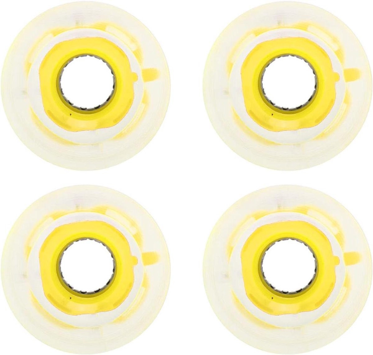 Skateboardwielen - Longboard Wielen Cruiser Wielen - Straat Skaten - Hoge Elasticiteit - 60x45mm 78A - Geel Skateonderdeel kopen online
