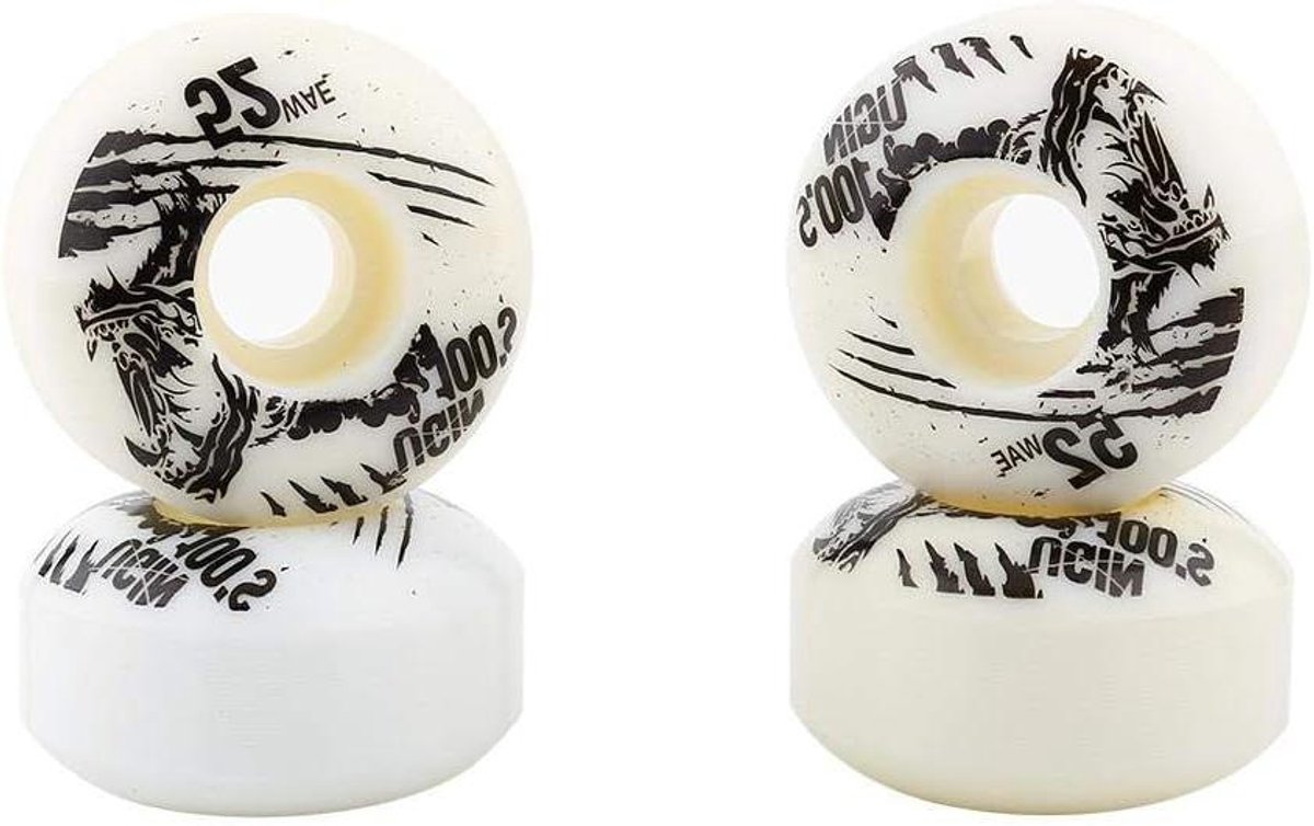 skateboardwielen set cruiser longboard buiten skateboarden zeer elastisch pu 52 mm x 30 mm wit