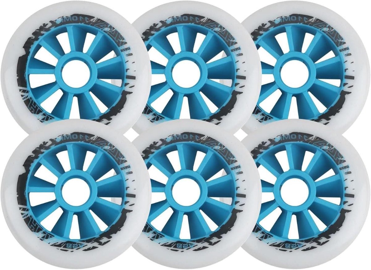 Skeeler Wielen - Rolschaats Onderdelen - Soepel Rijden - Duurzaam PU Materiaal - 6 Stuks 90mm - Blauw Skateonderdeel kopen online