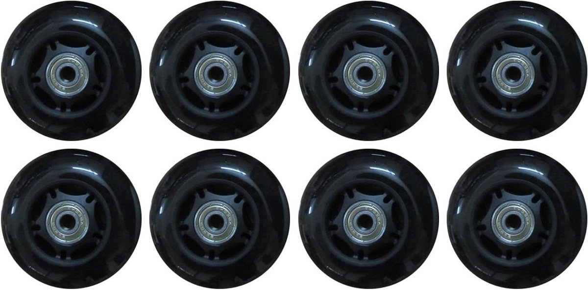 skeeler wielen vervangende wielen soepel rijden hoge elasticiteit 8 stuks 60mm zwart