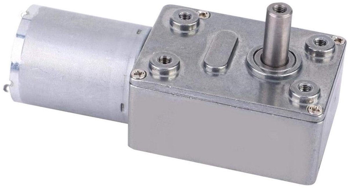 snelheidsreductie motor dc wormwiel motor diy projecten grote torsie 30 rpm metaal